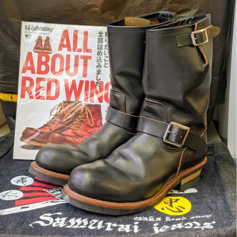 red wing 9268 茶芯工程師靴engineer boots 茶芯黑靴| 蝦皮購物