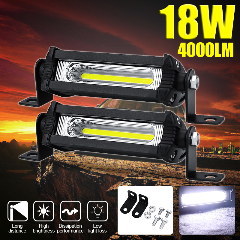 12v 24v COB 4 英寸大燈摩托車踏板車 Led 工作燈拖拉機卡車  Atv Led 酒吧射燈駕駛霧燈偏離