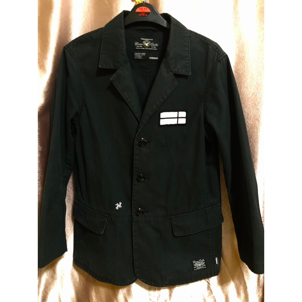 特價中 NEIGHBORHOOD Jacket S Cotton Black 休閒 貼布 西裝外套 S