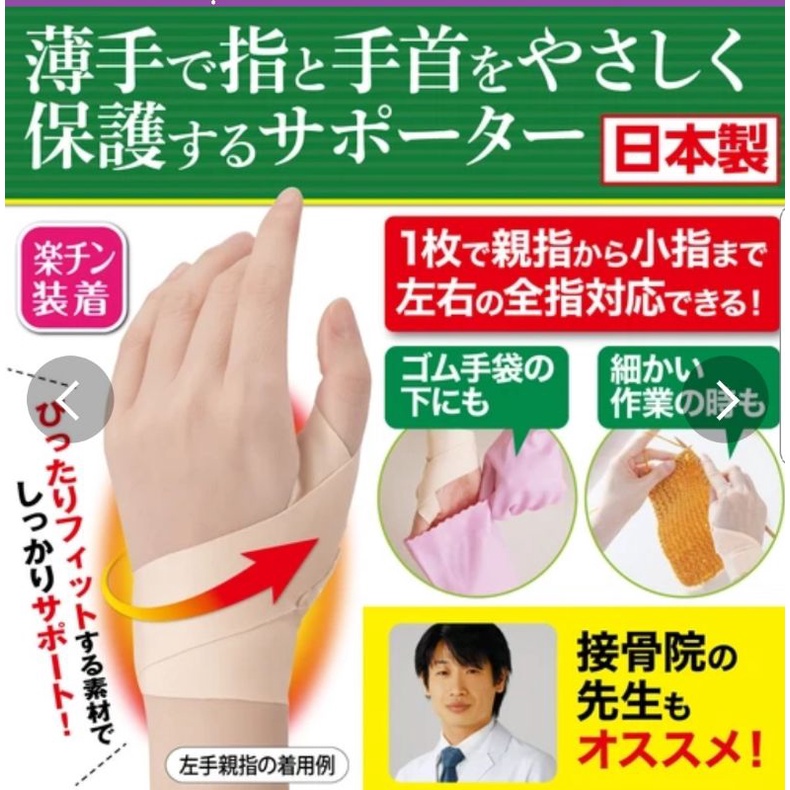 日本製 接骨院の先生 薄型透氣 腱鞘炎 滑鼠手 媽媽手 腕隧道症候 固定 護腕套 支撐套 護具
