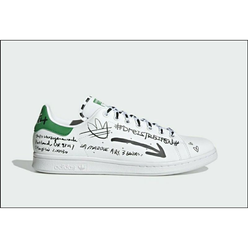 自己畫更經典全新正品最後現貨 Adidas originals stan smith 金標S75074薄鞋舌皮革奶油底