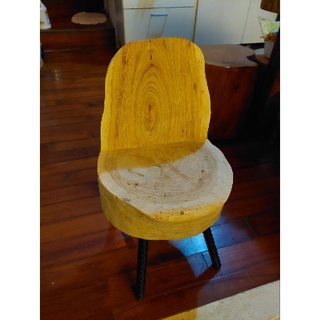 手工一體成型實木金屬椅