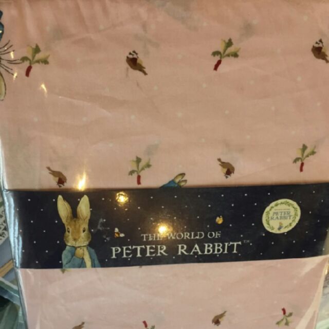 彼得兔粉色單人床包