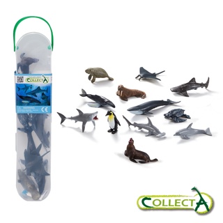 英國 collectA 迷你海洋生物組1(盒裝-12入)~ 高擬真模型