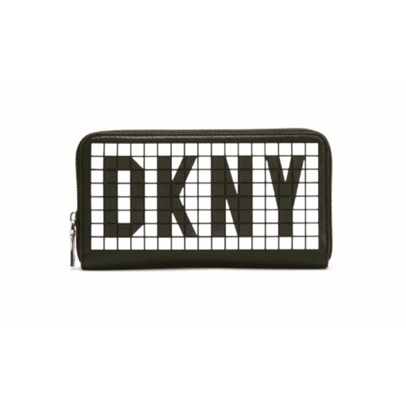 DKNY 立體格紋 長夾 保障真品 皮夾 似三宅一生款 格紋