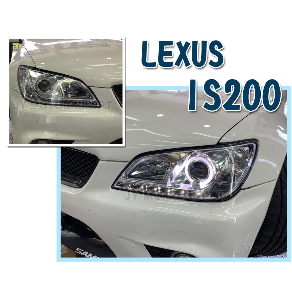》傑暘國際車身部品《實車 LEXUS IS200 IS300 98-05 年 晶鑽 R8燈眉光圈魚眼 大燈 頭燈