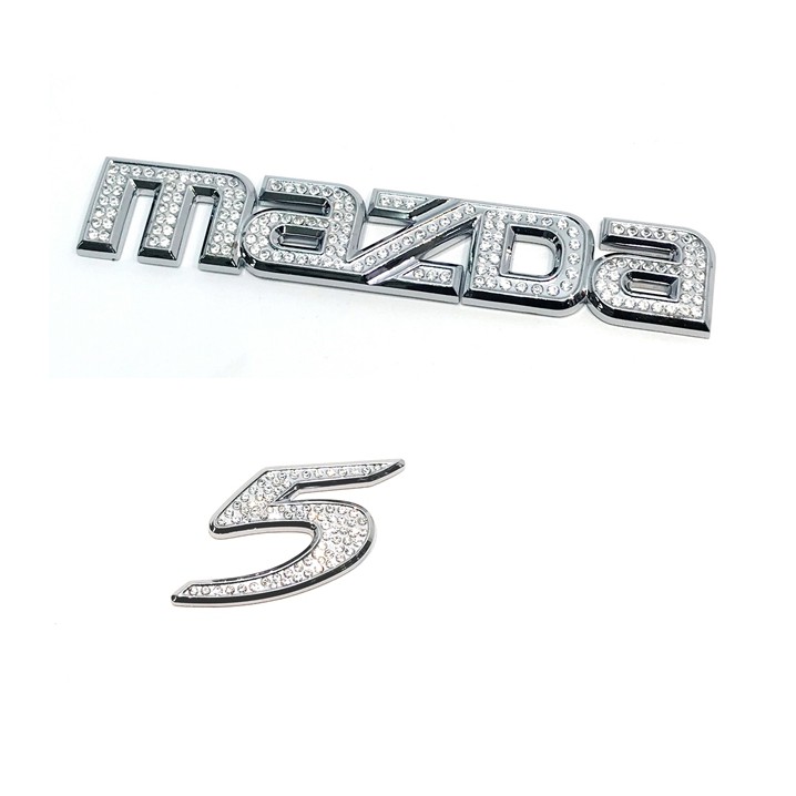 圓夢工廠 Mazda 5 馬自達 5 馬5 後車箱 尾門 鍍鉻 鑲鑽字體 字貼 字標 質感