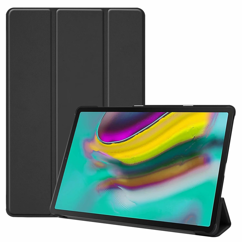 商務素色保護套適用於三星Galaxy Tab S5e 皮套 SM-T720 T725 10.5吋彩繪三折支架硬殼保護殼