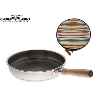 CAMP LAND白金野炊電蝕平底鍋/蓋【露營狼】