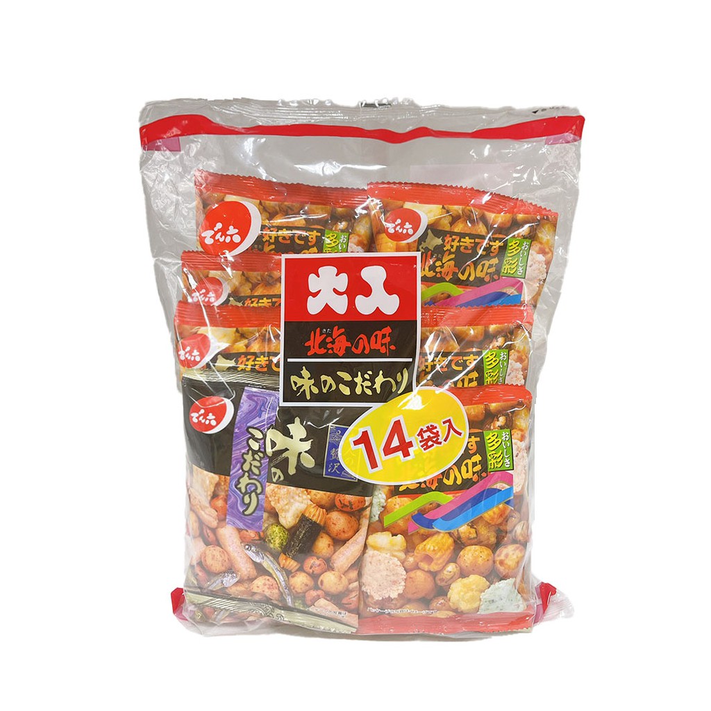 天六 大入 日本 二色綜合14袋入大包裝豆果子 豆菓子 341g