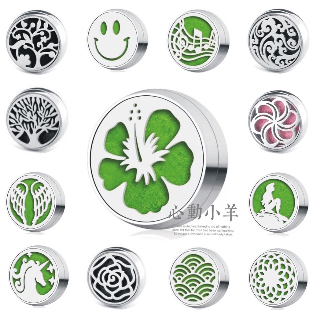 心動小羊^^.扶桑花玫瑰天使音符獨角獸人魚生命之樹生命之花鏤空香薰.扣迷你磁性芳香精油夾扣呼吸閥口罩配飾男女口罩扣口罩釦