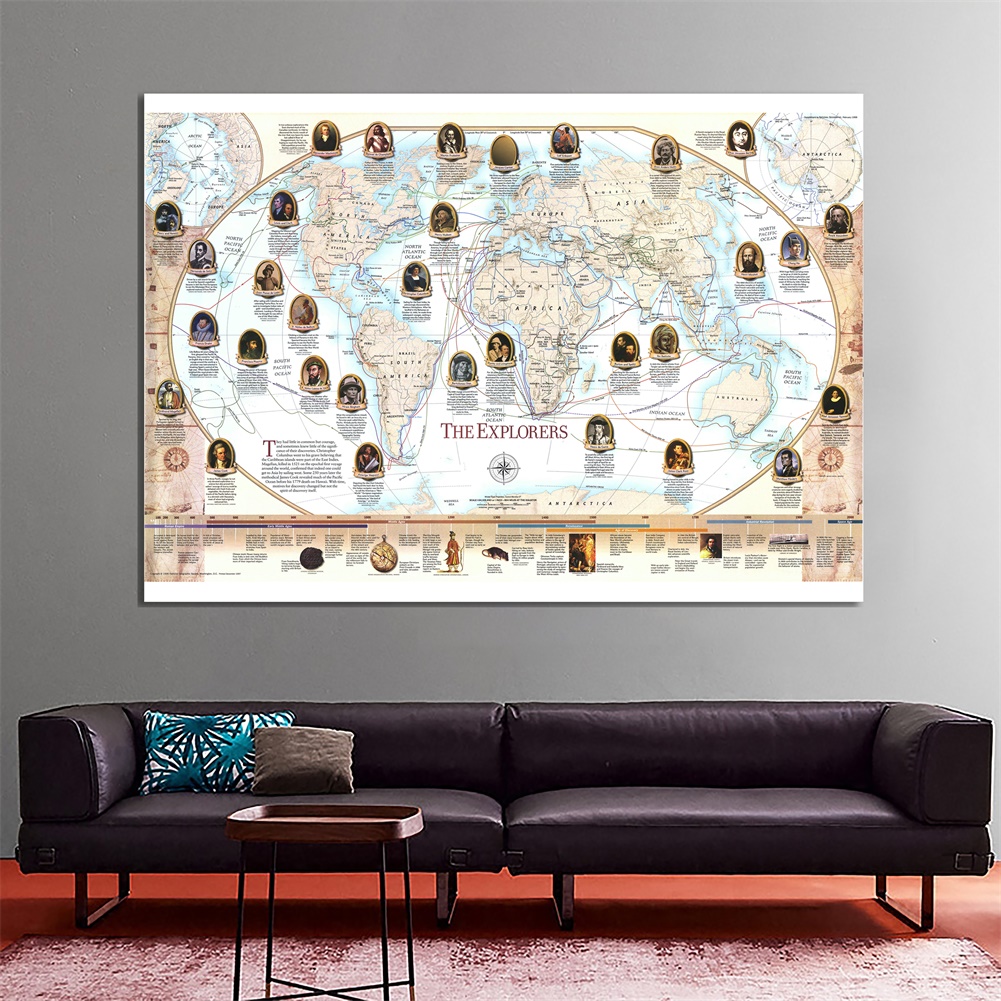 【現貨】新奇世界地圖-地圖海報壁掛掛毯背景布背景印花牆飾
