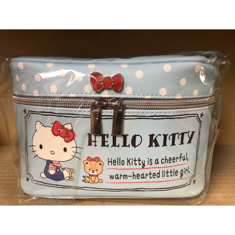 Watsons 屈臣氏 Hello Kitty 手提化妝包 藍色