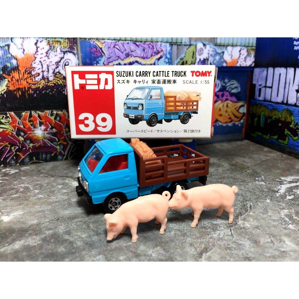 Tomica 絕版舊紅標no 39 陸製suzuki Carry Catttle Truck 家畜運搬車 蝦皮購物