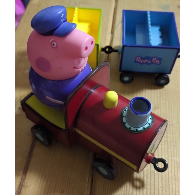 二手 佩佩豬 玩具 豬爺爺的小火車