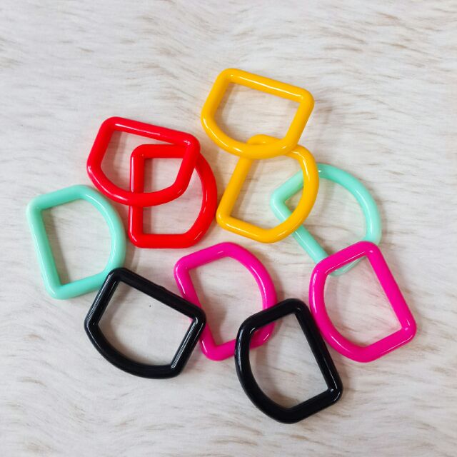 日本💟【2CM】彩色塑膠D型環 ** 手作/拼布用具