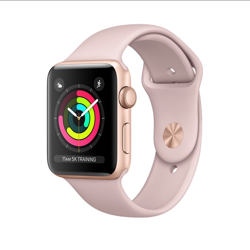 Apple Watch Series 3 GPS,42mm金色鋁金屬錶殼