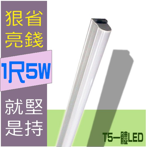 高亮款 T5 1尺特價85元☆光舍☆O`star LED T5 1尺5W 晶片 LED燈管一體式 免燈座 有發票蝦皮代開