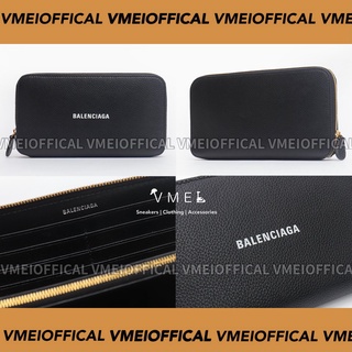 【VMEI_OFFICAL】Balenciaga LOGO 拉鍊長夾 巴黎世家長夾 黑 男女皆適合