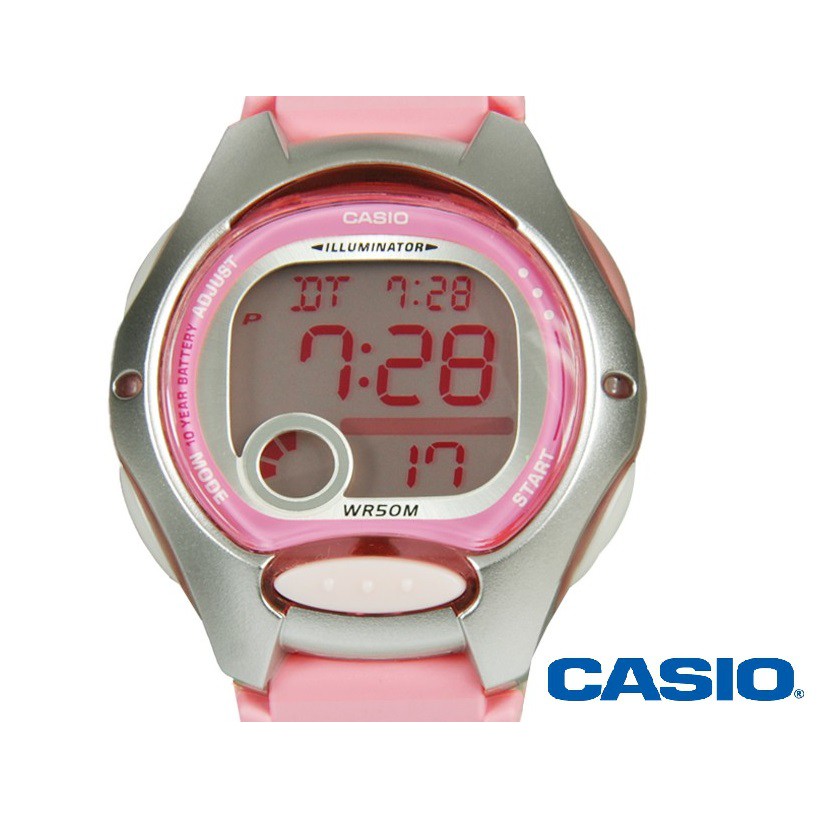 石英錶 [CASIO LW-200 (2)] 卡西歐-運動[女]錶--[粉紅面][10年電力]中性錶/軍錶