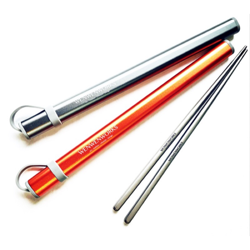 經典純鈦組合 鈦筷＆鈦匙（或鈦吸管）組合（1配2）