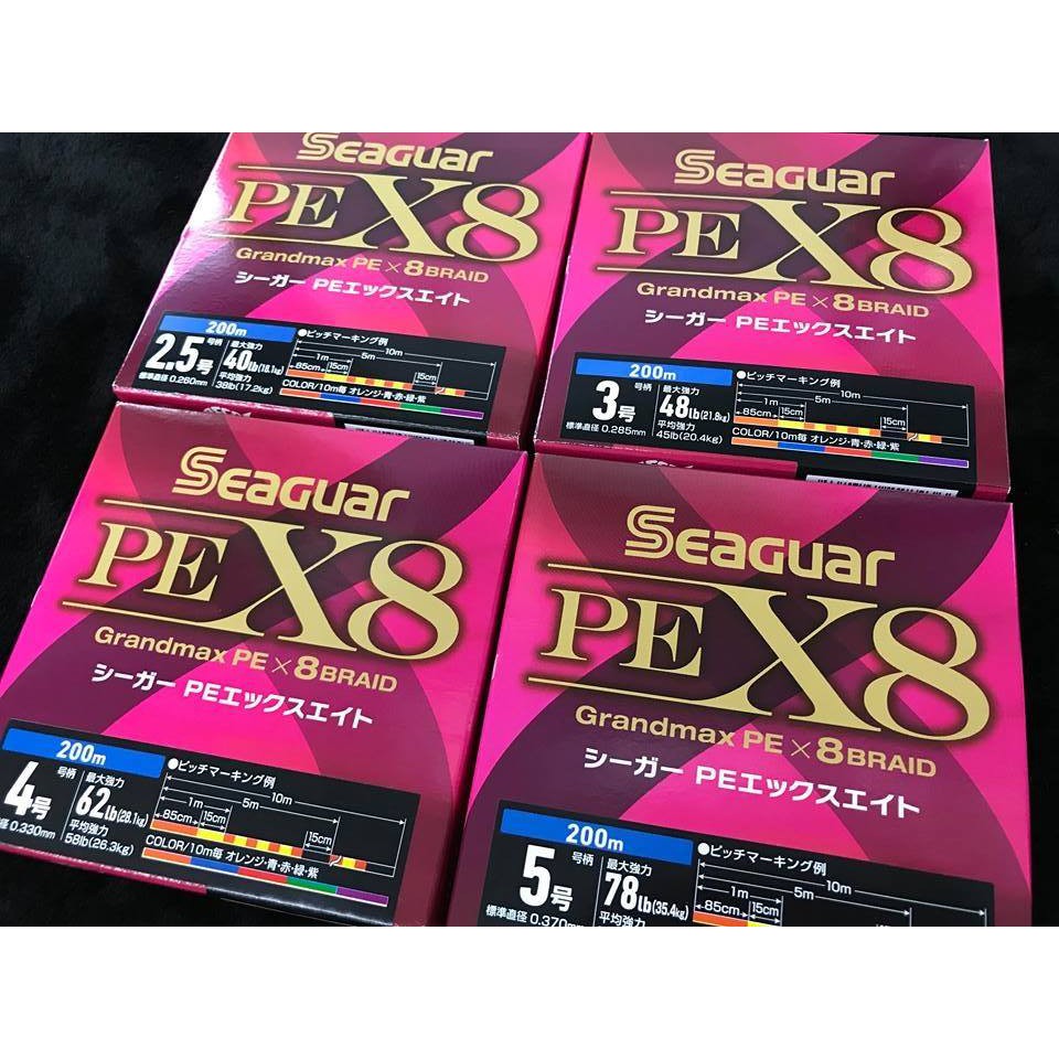 嘉義海天龍-【SEAGUAR】系嘎  X8   PE 線 200M