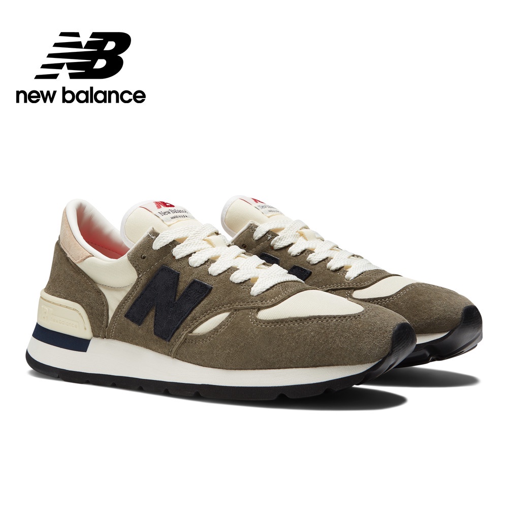 【New Balance】 NB 美製復古鞋_中性_棕綠色_M990WG1-D楦 990