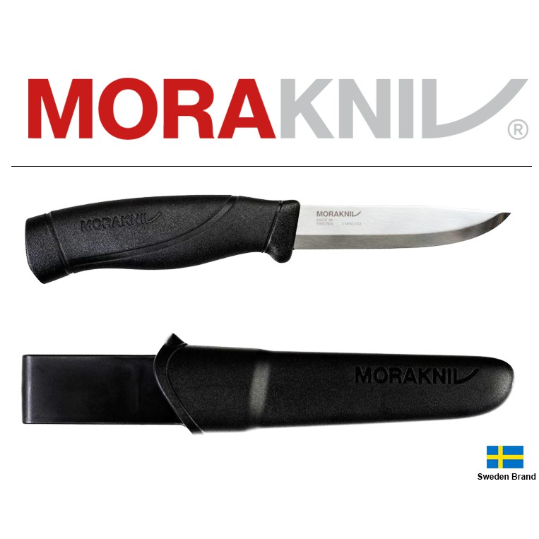 Morakniv瑞典莫拉刀Companion Heavy Duty 黑柄不銹鋼10.4cm刃長【Mor13158】