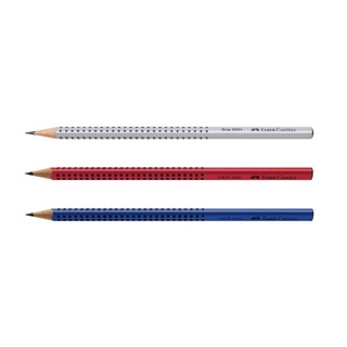 輝柏Faber-Castell GRIP 2001握得住鉛筆(單支) 木頭鉛筆 紅/藍/銀 【久大文具】0181
