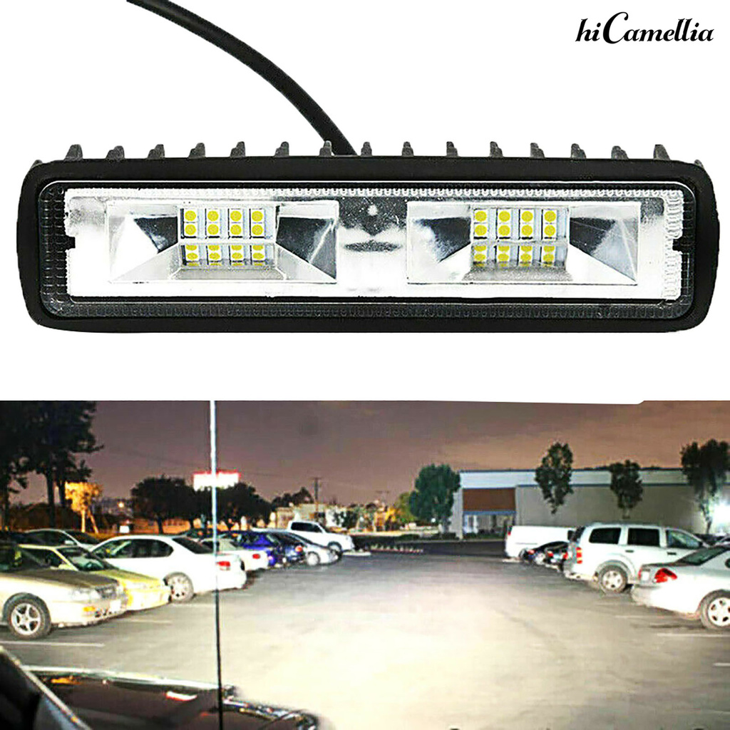 1pcs汽車LED工作燈 12V-24V 一字形 6英寸 16燈 48W 改裝輔助射燈