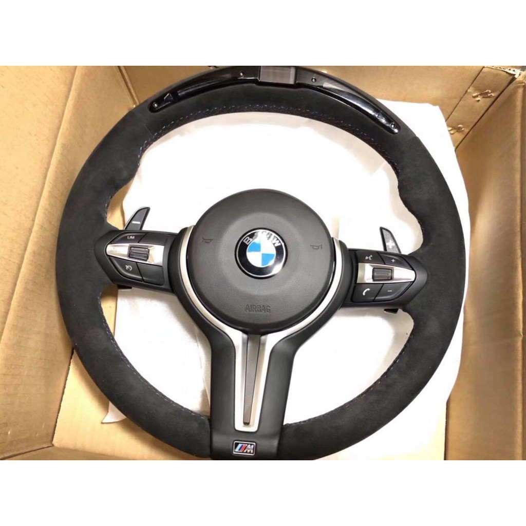 原廠bmw M Performance Led 賽道競速版麂皮方向盤超轉燈 蝦皮購物