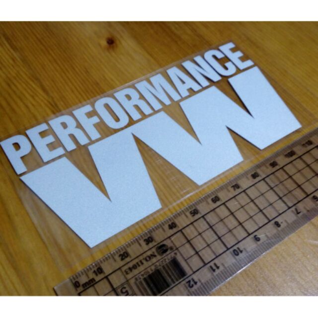 福斯 VW Performance 反光銀色貼紙