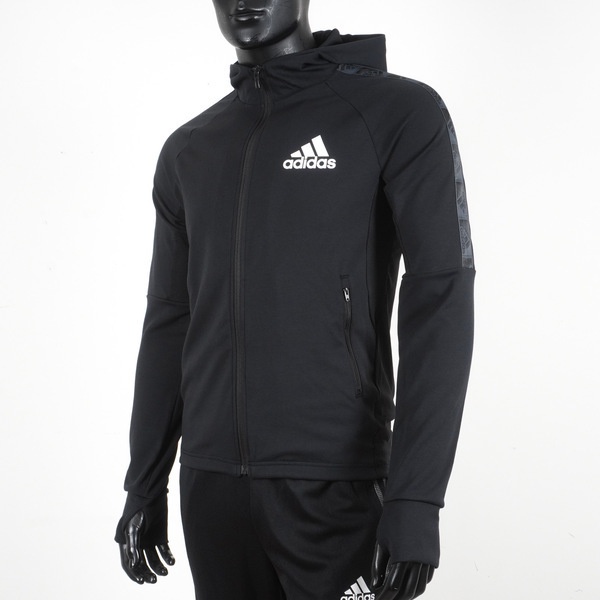 Adidas M MT FZ HD [GV5302] 男連帽外套運動休閒亞洲版環保理念舒適黑| 蝦皮購物