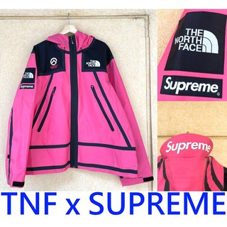 BLACK全新SUPREME x THE NORTH FACE防水防風Summit Series刺繡TNF連帽風衣外套