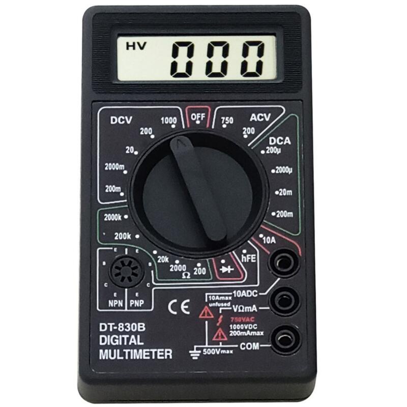 數位三用電錶830B(附紅黑測量線)電工科系必備工具【DB499】