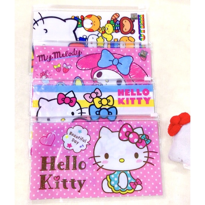 sanrio三麗鷗/Hello Kitty/美樂蒂/大眼蛙/口罩夾鏈萬用收納袋/資料袋