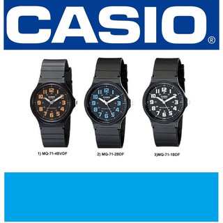 【天龜】CASIO手錶 超薄石英 指針錶 彩色字體MQ-71 GGG
