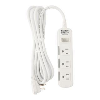 [現貨] SANLUX 臺灣 三洋 超安全轉接延長電源線 3孔3座1切 1.8M(含開關 6尺) 獨立防塵蓋 過載自動
