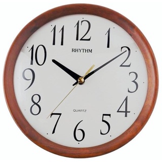 RHYTHM CLOCK 日本麗聲迷你小巧凸鏡面視覺放大木框靜音掛鐘 型號：CMG964NR06【神梭鐘錶】