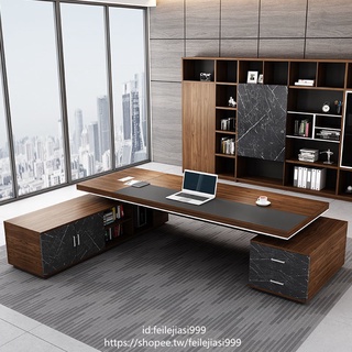 【futuresunday】辦公桌老板總裁桌椅組合簡約現代大班臺董事長桌子商用辦公室家具