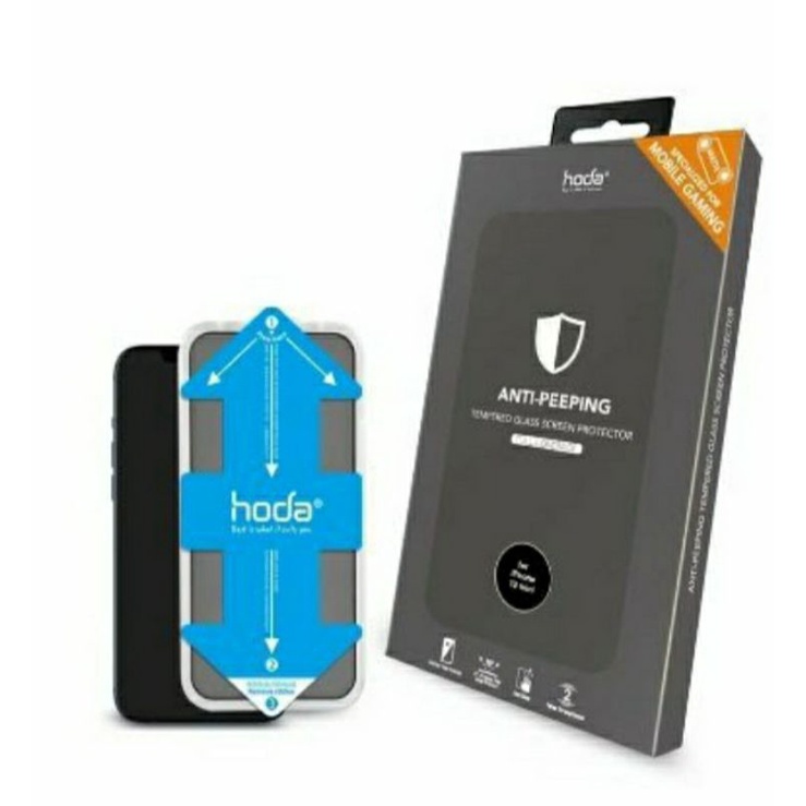 全新未使用  HODA iPhone12/12 PRO 6.1吋 手遊專用霧面磨砂防窺滿版玻璃保護 附貼膜神器