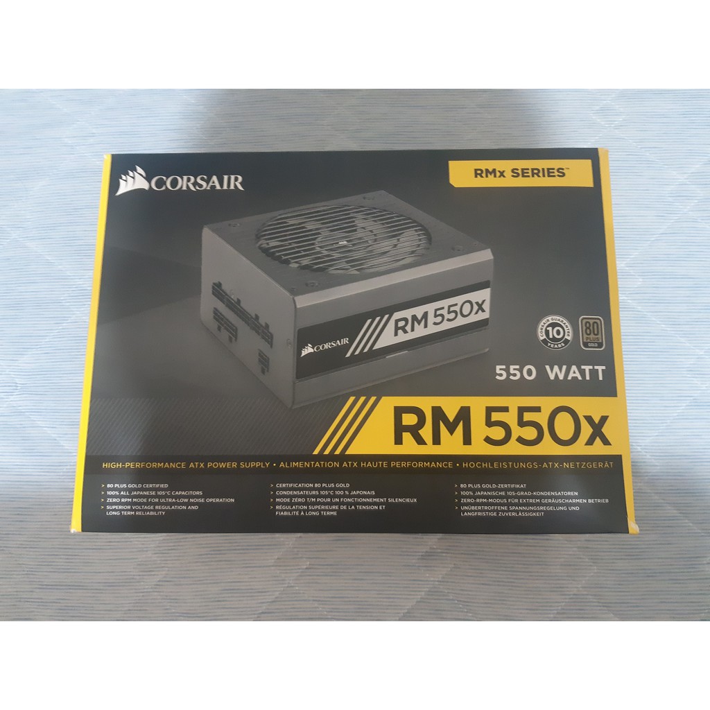 超長保固 海盜船Corsair RM550X 550W 80+金牌全模組電源供應器 全日系 10年保