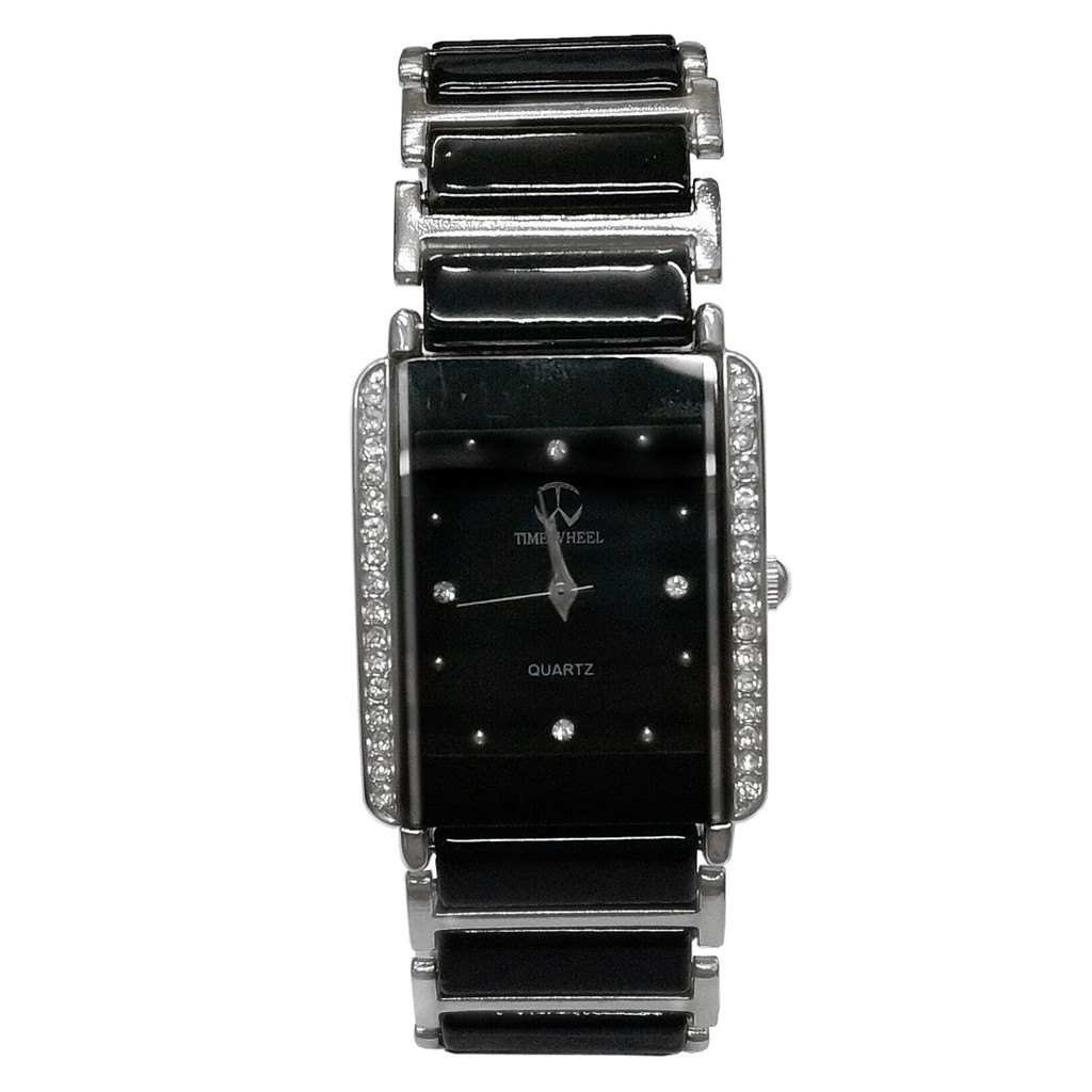 TIME WHEEL 簡約休閒時尚晶鑽陶瓷腕錶