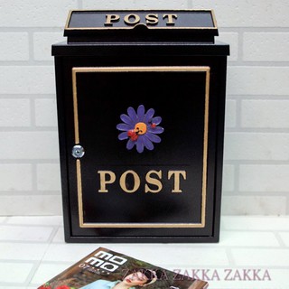 信箱 POST 紫色波斯 超取蝦皮限1件 信件箱 鄉村風 意見箱 耐候性佳 可放4A雜誌類郵件 居家 餐廳 雜貨王