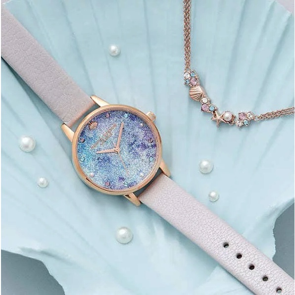 【高雄時光鐘錶】Olivia Burton OBGSET142 夏日海洋珊瑚藍限量腕錶手鍊禮盒 女錶生日禮物手錶