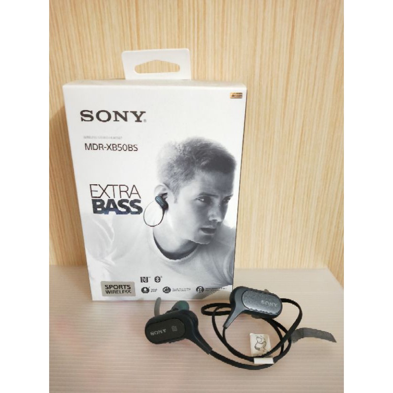 二手 SONY MDR-XB50BS 運動藍牙入耳式耳機(黑色)
