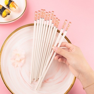 日式櫻花筷子防滑合金筷子廚房健康餐具