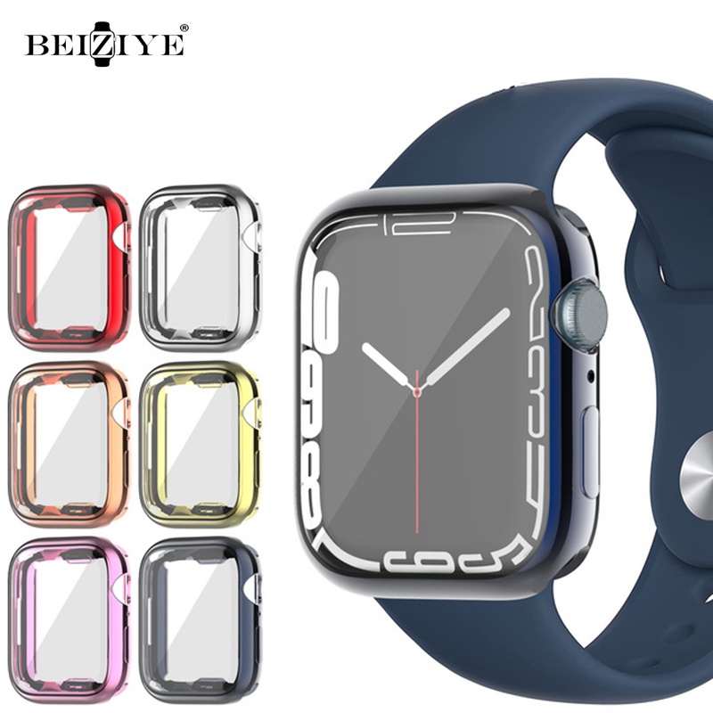 適用於蘋果手錶7保護殼 apple watch 7 6 5 4 智能手錶保護殼41mm 45mm 40mm 44mm