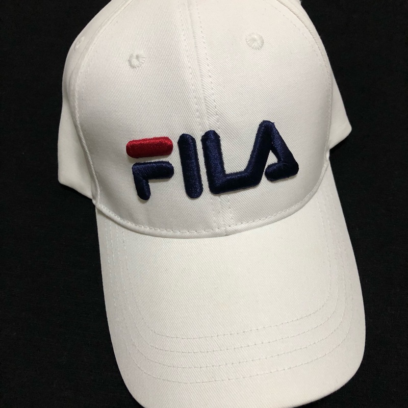 Fila 白色 老帽 彎帽 鴨舌帽 復古 魔鬼氈