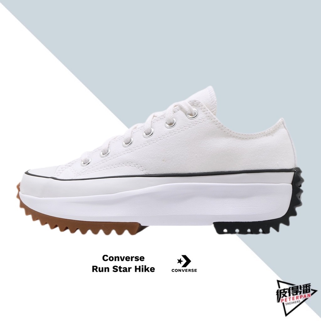 CONVERSE RUN STAR HIKE 鋸齒 低筒 老爹鞋 增高 全白 168817C【彼得潘】